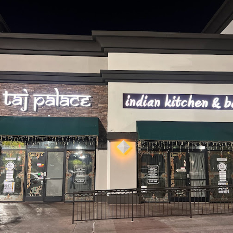 Taj Palace Indian restaurant storefront in Henderson, Nevada