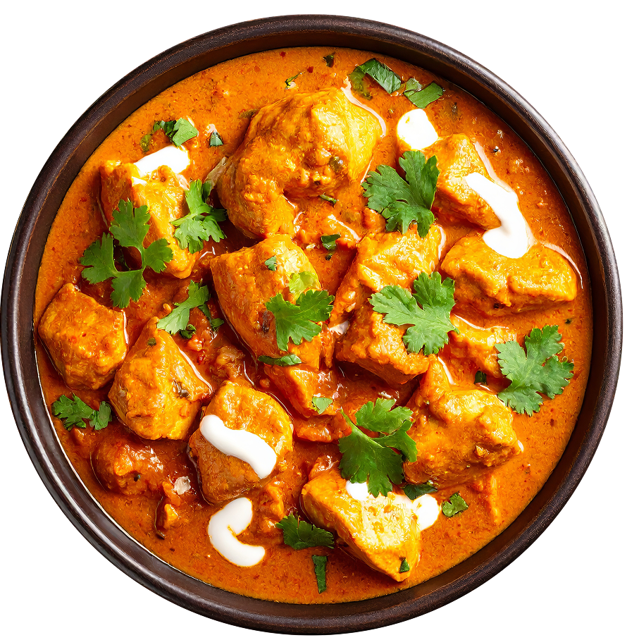 Paneer tikka masala with fresh cilantro at Taj Palace Indian restaurant in Las Vegas